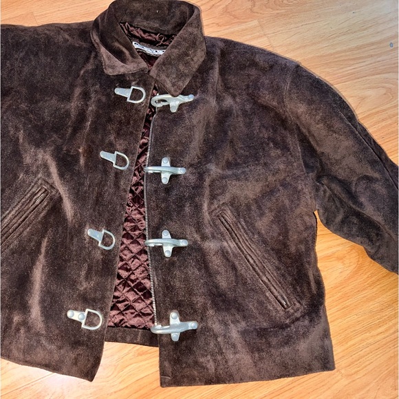 80’s Vintage Jacket   Dark Brown Suede  Small - Picture 9 of 12